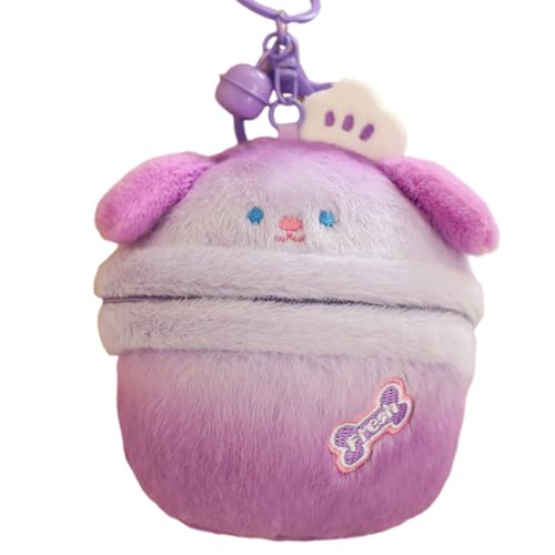 ihreesy Kleine Kuscheltiere Welpen, Plüschtiere mit Schlüsselanhänger Süßes Hündchen-Plüsch-Stofftier Kawaii Plüsch Schlüsselanhänger für die Schultasche Kindergeburtstage Geschenke für Schüler von ihreesy