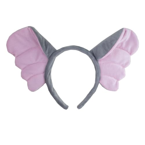 ihreesy Tier Stirnband,Elefanten ohren Haarreifen Elefantenohren Haarband Grau Elefant Kostüm Tierkostüm für Kinder Halloween Fasching Karneval Party Favors von ihreesy