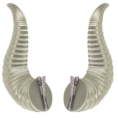 iiniim 2 x Halloween Teufel Hörner Haarspange Devil Böse Horn Haarnadeln Lustige Hairpin Niedliche Kopfschmuck Kopfbedeckung Haar Accessoires Champagner-Gold One Size von iiniim