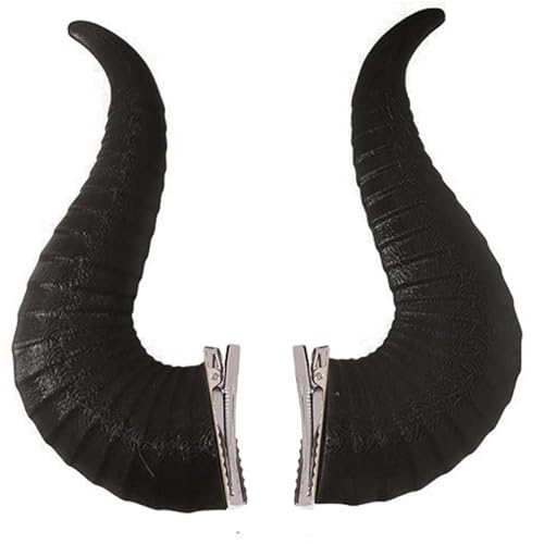 iiniim 2 x Halloween Teufel Hörner Haarspange Devil Böse Horn Haarnadeln Lustige Hairpin Niedliche Kopfschmuck Kopfbedeckung Haar Accessoires Dunkelbraun One Size von iiniim