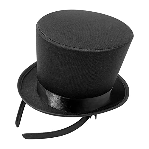 iiniim Damen Mini Zylinderhut Haarband mit Paillette Party Mini Top Hat Stirnband Schleier Zylinder Haarreif Schick Haarschmuck für Halloween Fasching Cosplay Schwarz A One Size von iiniim