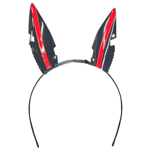 iiniim Halloween Teufel Kostüm Zubehör Devil Hörner Stirnband mit Schwanz Set Punk Devil Witcher Headband Böse Kopfschmuck Mottoparty Schwarz Headband One Size von iiniim