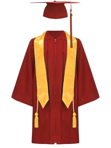 iiniim Kinder Abschluss Talar mit Doktorhut Quasten Stola Abschlusskleid Akademischer Robe Umhang Cape Für Jungen Mädchen iiniim Kinder Abschluss Talar mit Doktorhut Quasten Stola Abschlusskleid Akademischer Robe Umhang Cape Für Jungen Mädchen von iiniim