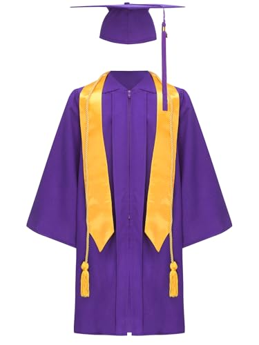 iiniim Kinder Abschluss Talar mit Doktorhut Quasten Stola Abschlusskleid Akademischer Robe Umhang Cape Für Jungen Mädchen iiniim Kinder Abschluss Talar mit Doktorhut Quasten Stola Abschlusskleid Akademischer Robe Umhang Cape Für Jungen Mädchen von iiniim