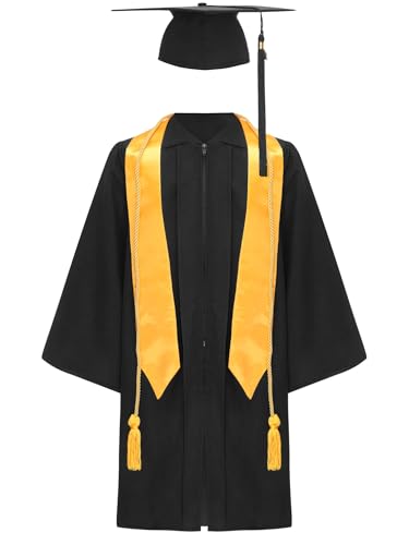 iiniim Kinder Abschluss Talar mit Doktorhut Quasten Stola Abschlusskleid Akademischer Robe Umhang Cape Für Jungen Mädchen iiniim Kinder Abschluss Talar mit Doktorhut Quasten Stola Abschlusskleid Akademischer Robe Umhang Cape Für Jungen Mädchen von iiniim