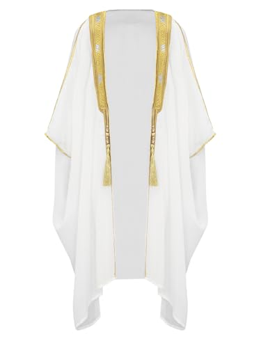 iiniim Kinder Arabische Prinz Kostüm Jungen Muslimische Kleidung Arabische Robe Umhang Mantel Cape Halloween Karneval Fasching Kostüm Weiß 146-164 iiniim Kinder Arabische Prinz Kostüm Jungen Muslimische Kleidung Arabische Robe Umhang Mantel Cape Halloween Karneval Fasching Kostüm Weiß 146-164 von iiniim