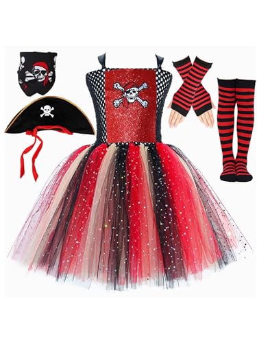 iiniim Mädchen Piraten Kleid Ärmellos Prinzessin Kleid Mit Hut Zubehör Kinder Piraten Kostüm Halloween Karneval Faschingskostüm Rot 140-152 iiniim Mädchen Piraten Kleid Ärmellos Prinzessin Kleid Mit Hut Zubehör Kinder Piraten Kostüm Halloween Karneval Faschingskostüm Rot 140-152 von iiniim