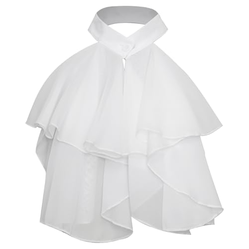 iiniim Unisex Mittelalterliche Jabot Elisabethanisch Rüschen Halskrause Abnehmbare Halskragen Renaissance Fake Kragen Fotografie Cosplay Typ A One Size von iiniim