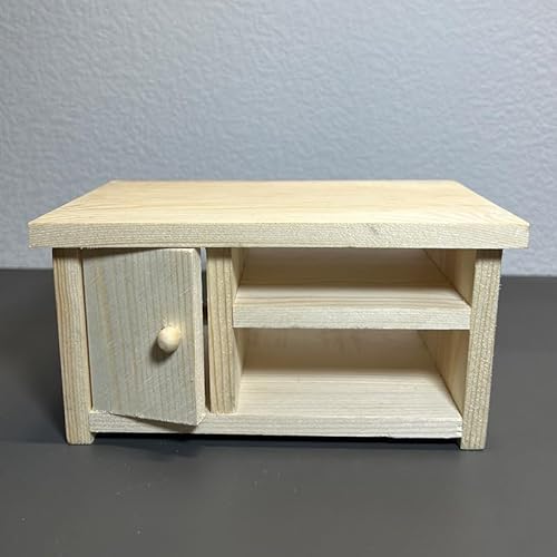 Miniatur-Puppenhaus-Zubehör DIY Puppenhaus Küchen dekor Klassisches Holztisch und Stuhl Modell für Miniatur-Esszimmer von ikappy