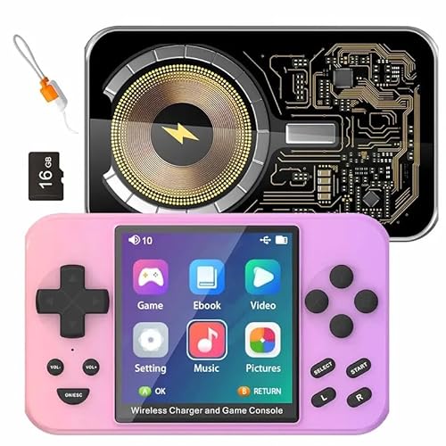 Universal 7-in-1 Gaming-Konsole Power Bank mit 20W drahtlosem magnetischem Ladegerät MP3/MP4 6000 + vor installierte Klassische Spiele und digitales Foto von ikappy