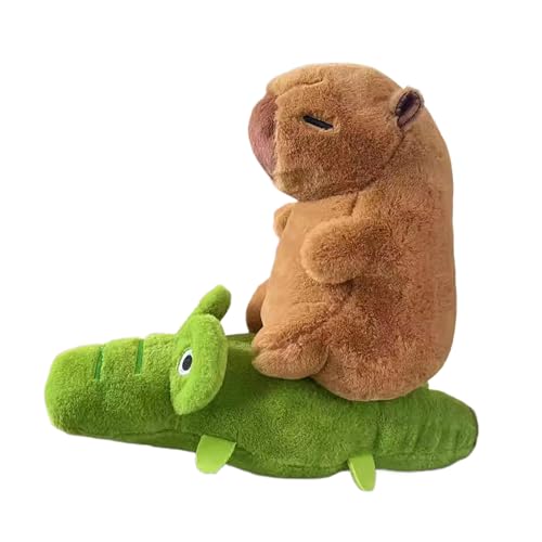 ikappy Reiten Krokodil und Gans Capybara Plushie, Weiche Fuzzy Plüsch Spielzeug Puppe, Capibara Spielzeug Kissen Geburtstags geschenk Heim dekor von ikappy