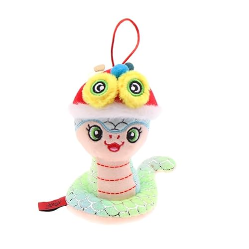 ikappy Snake Zodiac Plüsch Tier Schlüssel anhänger Cartoon Maskottchen gefüllte Puppe weich gefüllter Anhänger Zodiac Maskottchen Stofftier von ikappy