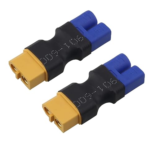 2X Stück Adapter XT60 Buchse auf EC3 Stecker für Lipo Akku Battery RC Ladegerät männlich weiblich von ikarex-shop