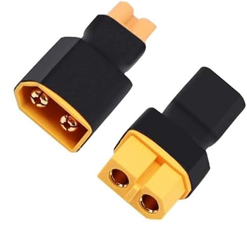 2X Stück Set Adapter XT60 auf XT30 Stecker Buchse für Lipo Akku Battery Gold RC Ladegerät männlich weiblich von ikarex-shop