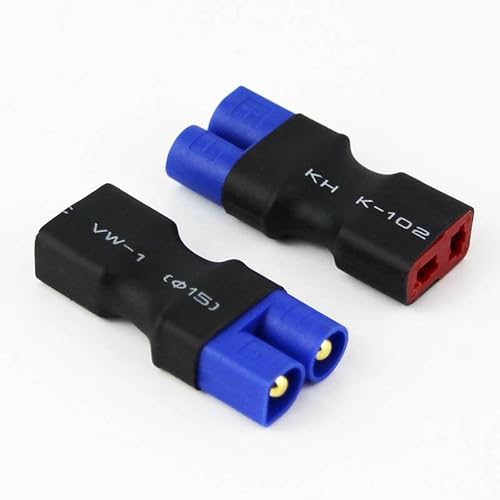 2X Stück Set Adapter EC3 Stecker auf T Plug Buchse für Lipo Akku 3,5mm Gold Battery RC Ladegerät männlich weiblich von ikarex-shop