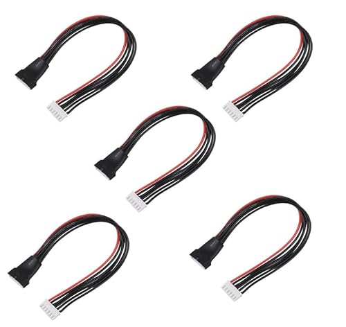 5X Stück JST-XH 5S Balancer-Kabel 20 cm Stecker Buchse LiPo Akku Verlängerung Ladegerät Silikonkabel 22AWG von ikarex-shop