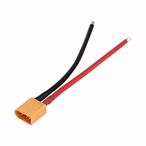 ikarex-shop 1 x XT60 Stecker mit Silikon Kabel 10 cm 14 AWG RC Verbindung Akku Lipo von ikarex-shop