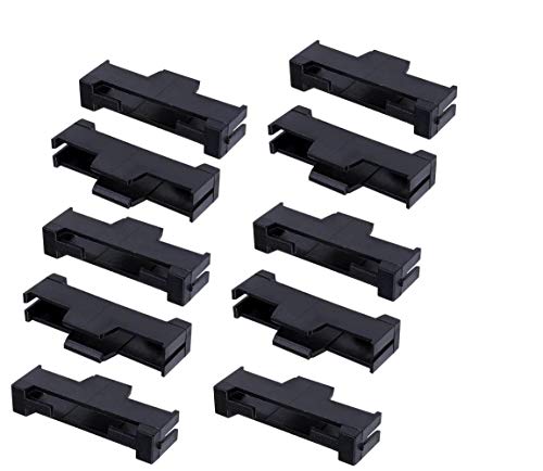 ikarex-shop 10 Stück Sicherung Clip Schwarz für Servo Stecker Sicherungsclip für Servokabel Kabel Stecksystem Clips Servo von ikarex-shop