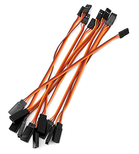 ikarex-shop 10 x Servokabel 15 cm Verlängerungskabel Servoverlngerung Servo JR Stecker Buchse Kabel 10 Stück 150 mm von ikarex-shop