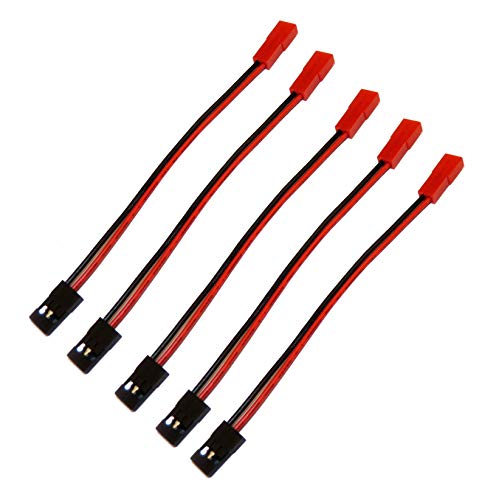 ikarex-shop 5 Stück Adapter JST BEC Buchse auf Servo Stecker Adapterkabel RC Verbindung Servokabel 5X von ikarex-shop