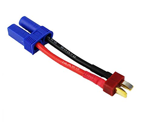 ikarex-shop Adapterkabel EC5 Buchse auf T-Plug Stecker RC Adapter T Plug Dean Lipo Akku Verbindung von ikarex-shop