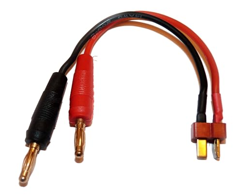 ikarex-shop Ladekabel T-Plug Stecker auf 4mm Bananenstecker Goldstecker Ladeadapter RC Adapter für Lipo Akku Verbindung Laden von ikarex-shop