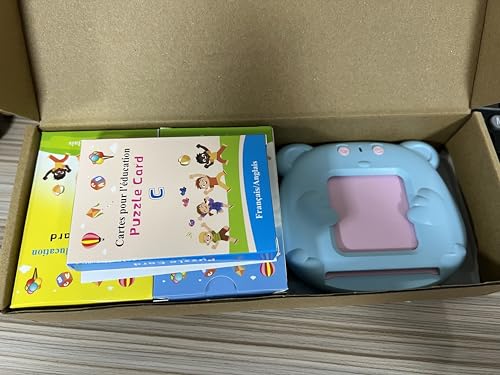 Flash Card Speaking Deutsch, ilauke Lernkarten 255 Blätter mit 510 Wörtern, Lernspielzeug für Kleinkinder von 1 bis 6 Jahren, Lernspielzeug Audio Jungen Mädchen (Blau) von ilauke