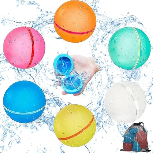 12 Stück Magnetische, Selbstschließende, Wiederverwendbare Imsportant Wasserbomben, nachhaltig, sicher, Badespaß, Wasserspiele, Magnet, Spielspaß, Kindergeburtstag, Geschenk von imsportant