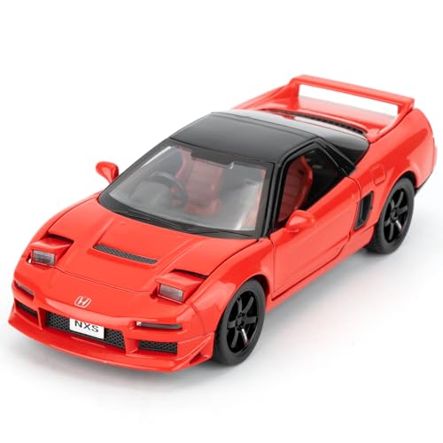 1/32 Honda First Generation NXS Modellauto, Spielzeugauto aus Aluminiumdruckguss, Spielzeugmodellauto zum Sammeln, Geschenk für Kinder, Spielzeugauto mit Sound, Licht und Pull Back Funktion（rot） von imtfzct