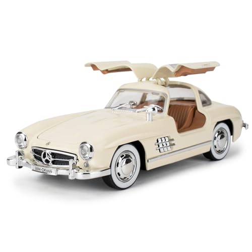 imtfzct 1/22 Mercedes Benz 300sl Modellauto, Sound- und Licht-Spielzeugauto mit Pull Back Funktion, Sammlermodell aus Leichtmetall, Geschenk für Kinder (weiß imtfzct 1/22 Mercedes Benz 300sl Modellauto, Sound- und Licht-Spielzeugauto mit Pull Back Funktion, Sammlermodell aus Leichtmetall, Geschenk für Kinder (weiß von imtfzct
