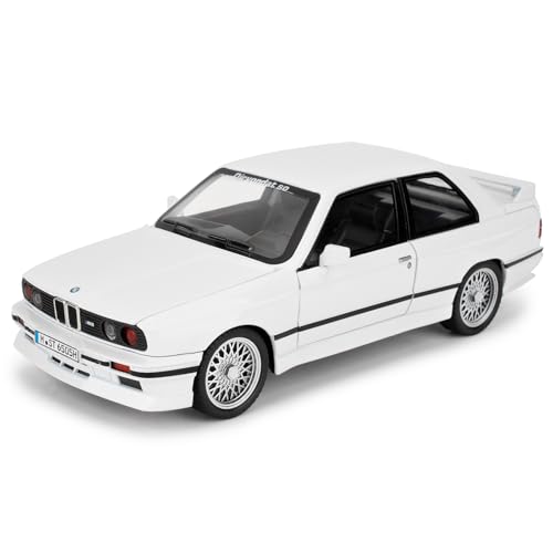 imtfzct 1/24 BMW M3 Modellauto, Spielzeugauto aus Aluminiumdruckguss, Spielzeugmodellauto zum Sammeln, Pullback Spielzeugauto mit Sound und Lichtfunktion，Geschenke für Kinder von 3-10 Jahren(weiß) von imtfzct