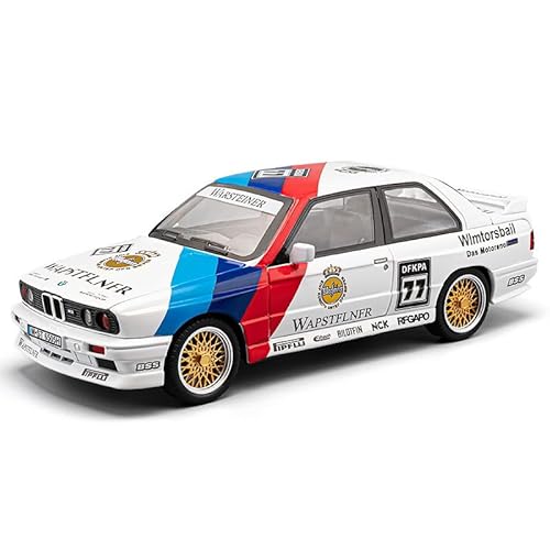 imtfzct 1/24 BMW M3 Modellauto in lackierter Ausführung, Spielzeugauto aus Aluminiumdruckguss mit Sound- und Lichtfunktion und Pull-Back-Funktion, Sammlermodell, Geschenk für Kinder (weiß) von imtfzct