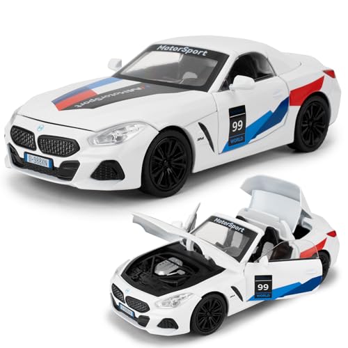 imtfzct 1/24 BMW Z4 Modellauto, Sound und Licht Spielzeugauto mit Pull Back Funktion, Sammlermodell aus Aluminium, Geschenk für Kinder (weiß imtfzct 1/24 BMW Z4 Modellauto, Sound und Licht Spielzeugauto mit Pull Back Funktion, Sammlermodell aus Aluminium, Geschenk für Kinder (weiß von imtfzct