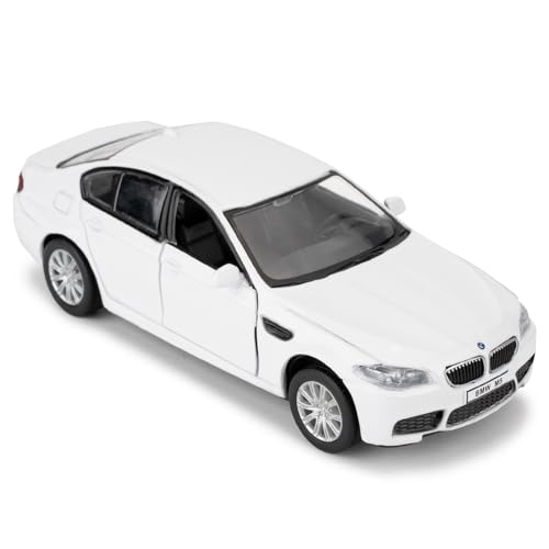 imtfzct 1/36 BMW M5 Modellauto, Alu-Spielzeugauto mit Rallyefunktion, Freizeitauto, Auto-Geschenk für Jungen und Mädchen (weiß) von imtfzct