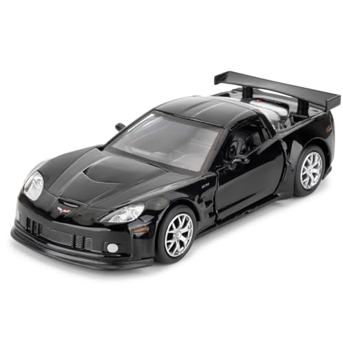 imtfzct 1/36 Chevrolet Corvette C6R Modellauto, Alu-Spielzeugauto mit Rallyefunktion, Freizeit-Spielzeugmodell, Auto-Geschenke für Jungen und Mädchen (schwarz) von imtfzct