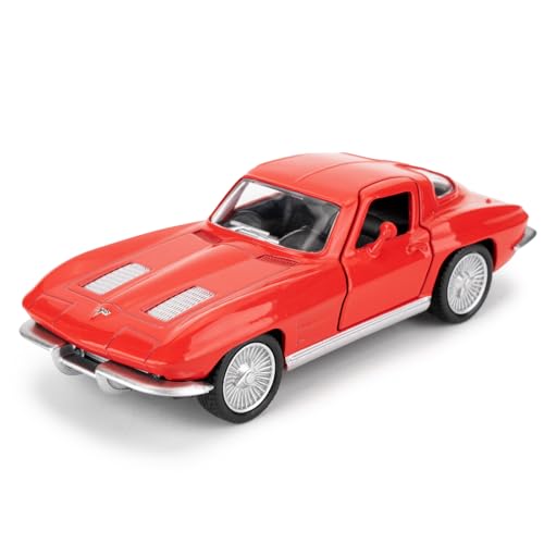 imtfzct 1/36 Chevrolet Corvette Modellauto, Alu-Spielzeugauto mit Rallyefunktion, Modellspielzeug Freizeitauto, Auto-Geschenk für Jungen und Mädchen (rot) von imtfzct