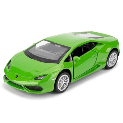 imtfzct 1/36 Lamborghini Huracan LP610-4 Modellauto, Spielzeugauto aus legiertem Stahl mit Rückzugsfunktion, Autogeschenke für Jungen und Mädchen (grün) von imtfzct