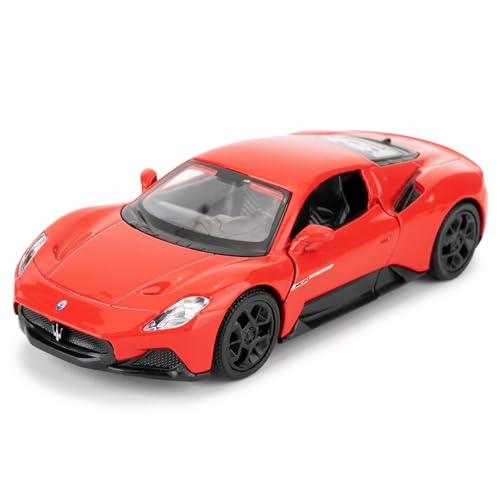 imtfzct 1/36 Maserati MC20 Zinklegierung Modellauto, Spielzeugauto mit Rückholfunktion, kann die Tür öffnen, Freizeitspielzeug, Auto Geschenk für Jungen und Mädchen (rot) von imtfzct