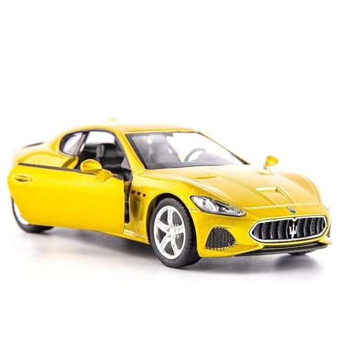 imtfzct 1/36 Maßstab Maserati GT Casting Car Model, Zinklegierung Spielzeugauto für Kinder, Pull Back Fahrzeuge Spielzeugauto für Kleinkinder Kinder Jungen Mädchen Geschenk (Gold von imtfzct