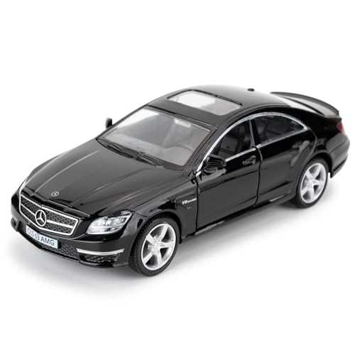 imtfzct 1/36 Mercedes-Benz CLS 63 Modellauto, bringt die Zugfunktion des Spielzeugautos aus Aluminium zurück, Autogeschenke für Jungen und Mädchen (schwarz) von imtfzct