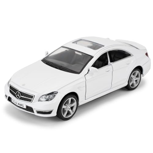 imtfzct 1/36 Mercedes-Benz CLS 63 Modellauto, bringt die Zugfunktion des Spielzeugautos aus Aluminium zurück, Autogeschenke für Jungen und Mädchen (weiß) von imtfzct