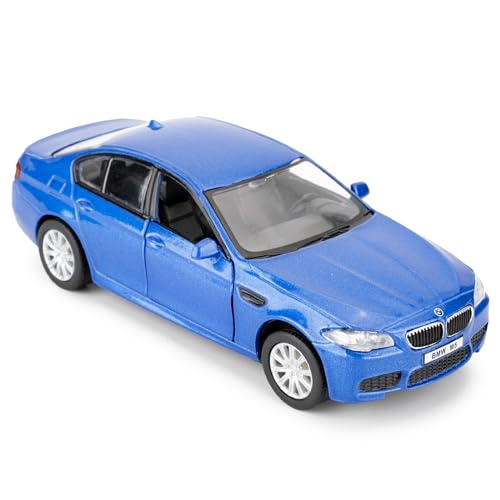 imtfzct 1/36 BMW M5 Alloy Modellauto, Spielzeugauto mit Power-Funktion, Freizeitfahrzeug, Auto-Geschenk für Jungen und Mädchen (blau) von imtfzct