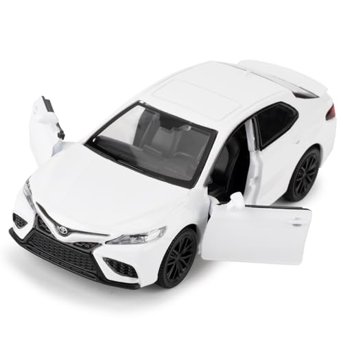 imtfzct 1:36 Camry XSE Automodell，Spielzeugauto-Modell mit Pullback-Funktion, Türen offen, Sammelspielzeug für Kinder ab 3 Jahren, Weiß Geschenk von imtfzct