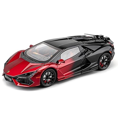 imtfzct Lamborghini Reventon Spielzeugauto, 1/24 Gussmodellauto mit Sound, Licht und Pullback, Sammlermodellauto, Geschenk für Kinder (rot) von imtfzct