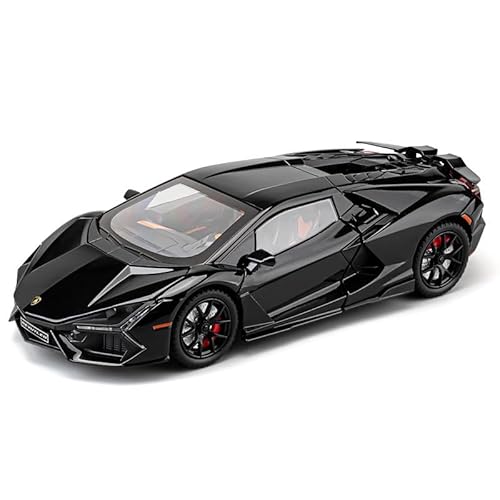 imtfzct Lamborghini Reventon Spielzeugauto, 1/24 Gussmodellauto mit Sound, Licht und Pullback, Sammlermodellauto, Geschenk für Kinder (schwarz) von imtfzct