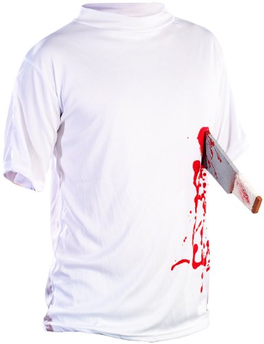 infactory Tshirt Halloween: Halloween T-Shirt Machete in der Brust, Gr. XXL (Karnevalskostüme, Halloween-Party-Kostüm, Fasching) von infactory