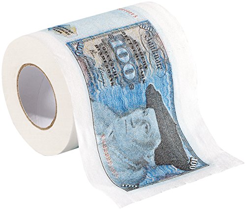 infactory Witziges Klopapier: Retro-Toilettenpapier 100 D-Mark, 1 Rolle (Witziges Toilettenpapier, Fun-Toilettenpapier-Rolle, Geschenkverpackung) von infactory