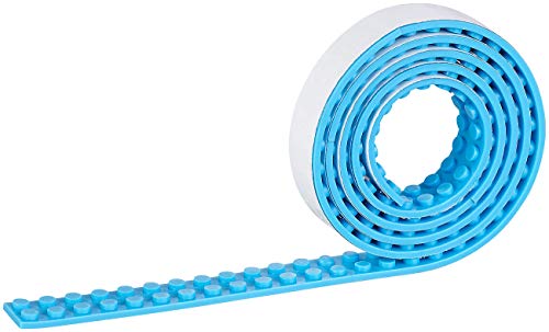 infactory Spielzeug: Selbstklebendes Spielbaustein-Tape für gängige Systeme, 1 m, hellblau (Bauspielzeuge, Klebebänder für Spielbausteine, Klebeband Lego) von infactory