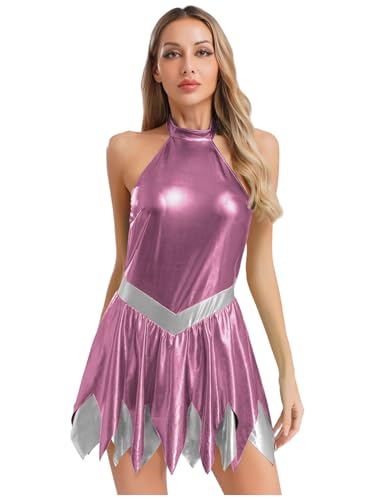 inhzoy Damen Kostüm Fee Glänzend Metallic Elf Kleid Märchen Cosplay Party Karneval Faschingskostüme Halloween Rosa L inhzoy Damen Kostüm Fee Glänzend Metallic Elf Kleid Märchen Cosplay Party Karneval Faschingskostüme Halloween Rosa L von inhzoy
