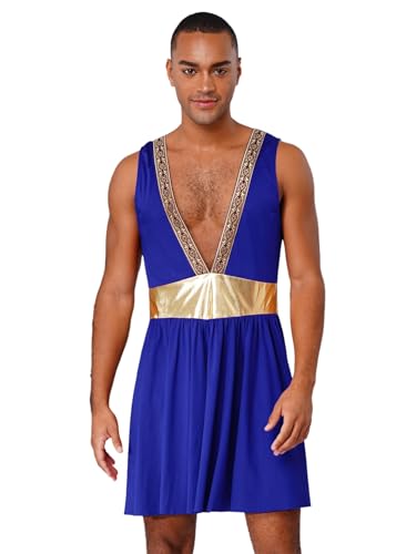 inhzoy Herren Grieche Götter Kostüm Römisches Gladiator Outfit Rom Kleidung Für Party Halloween Karneval Blau M inhzoy Herren Grieche Götter Kostüm Römisches Gladiator Outfit Rom Kleidung Für Party Halloween Karneval Blau M von inhzoy